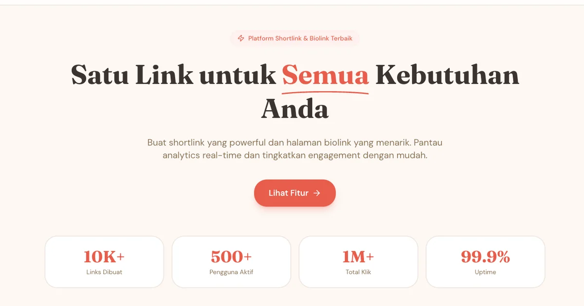 Shortlink Multi Biolink